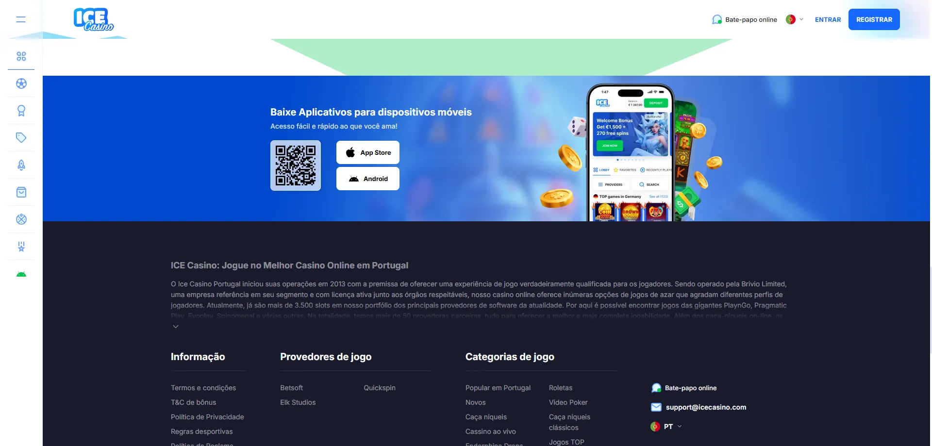 Aplicativo ice casino para Android e iOS — cassino no celular